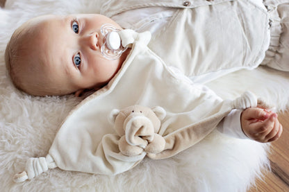 Wooly Organic Conforter Bunny with Wooden Teether