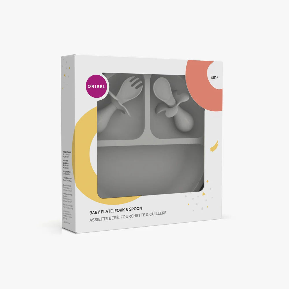 Oribel Baby Plate, Fork & Spoon