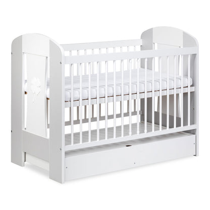 Crib Nati Collection With Grey Bedding Container 120 x 60 cm